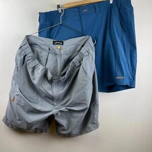 Lot of 2 Orvis Jackson Quick Dry Beige Cargo Shorts Mens Size 2XL Hiking Fishing